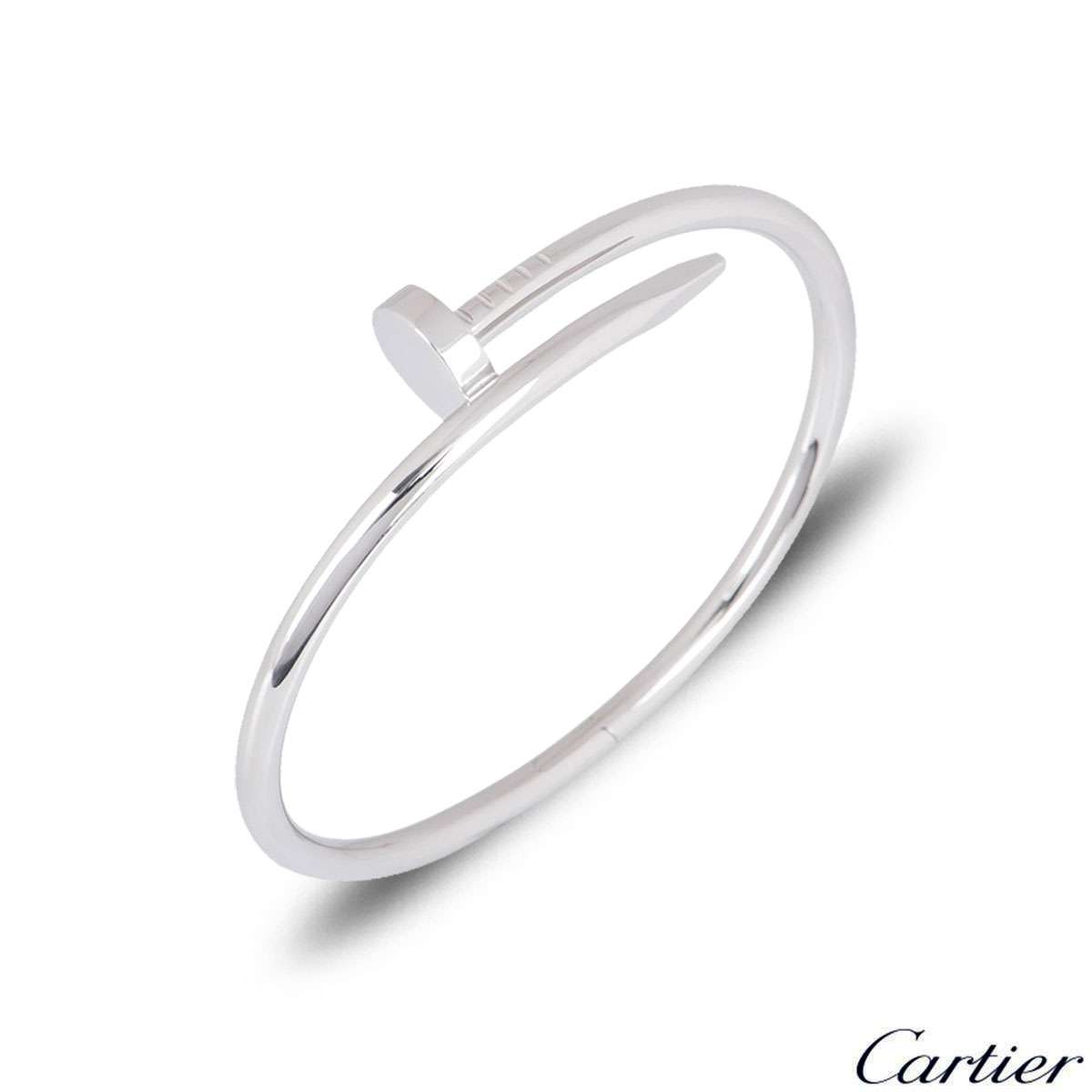 Lui overhead abces Cartier White Gold Juste Un Clou Bracelet Size 19 B6048319 | Rich Diamonds